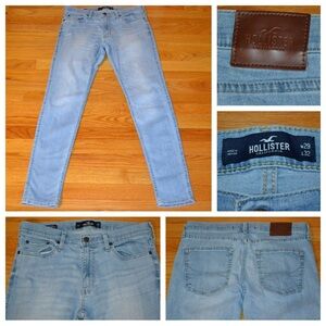 Men’s Hollister light denim super skinny jeans, size 29”x32”